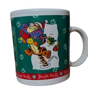 Vintage Winnie The Pooh And Tigger Christmas Mug